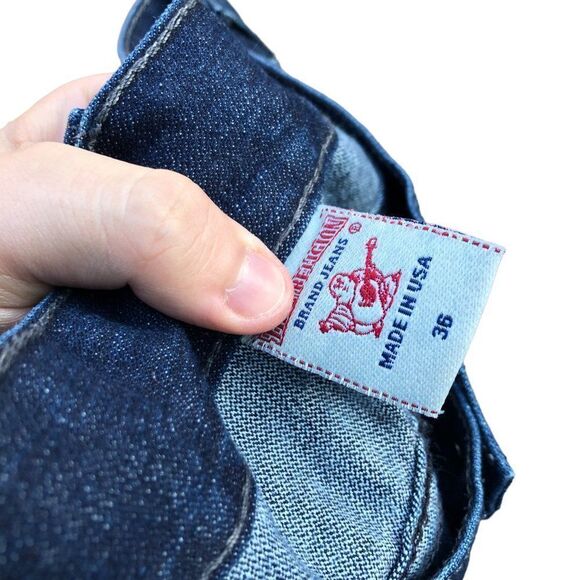 Vintage True Religion Jeans Size 36 RICKY QT Blue - Picture 3 of 10
